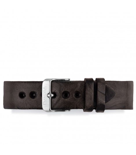 Bracelet cuir Vintage noir Ternos Sixties, Vintage diver : 20mm