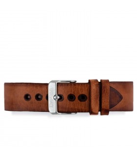 Bracelet cuir Vintage marron Ternos Sixties, Vintage diver : 20mm