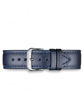 Bracelet Cuir bleu DavosA : 18mm