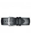 Bracelet Cuir noir DavosA façon crocodile : 20mm