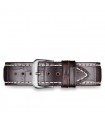 Bracelet Cuir marron DavosA façon crocodile : 20mm