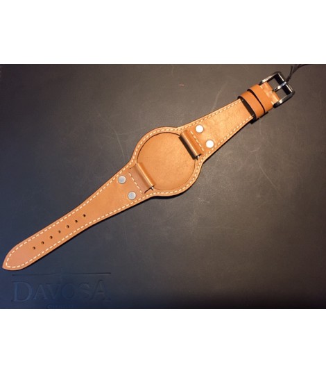 Bracelet Cuir marron DavosA : 20mm