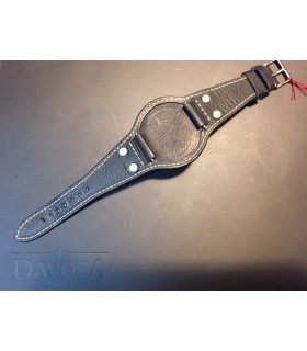 Bracelet Cuir noir DavosA : 20mm