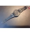Bracelet Cuir noir DavosA : 20mm