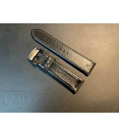 Bracelet cuir et caoutchouc pour Argonautic Bronze : avec boucle acier PVD noir