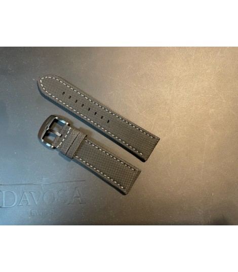 Bracelet cuir et caoutchouc pour Argonautic Bronze : avec boucle acier PVD noir