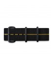 Bracelet nylon noir 22mm