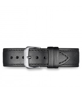 Bracelet Cuir noir DavosA : 16mm