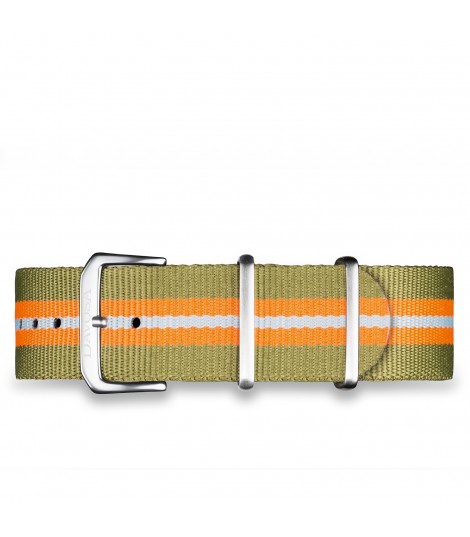 Bracelet nylon kaki / orange 20mm