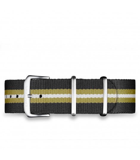 Bracelet nylon noir / kaki 20mm