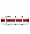Bracelet nylon blanc / rouge 20mm