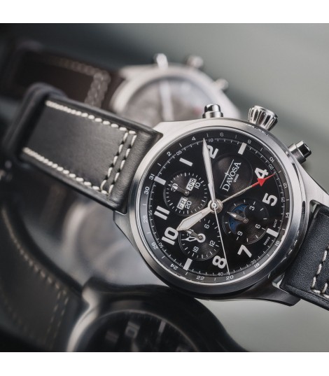 Davosa newton pilot moonphase chronograph online