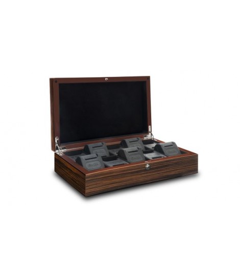 coffret bois 10 montres : vernis brillant